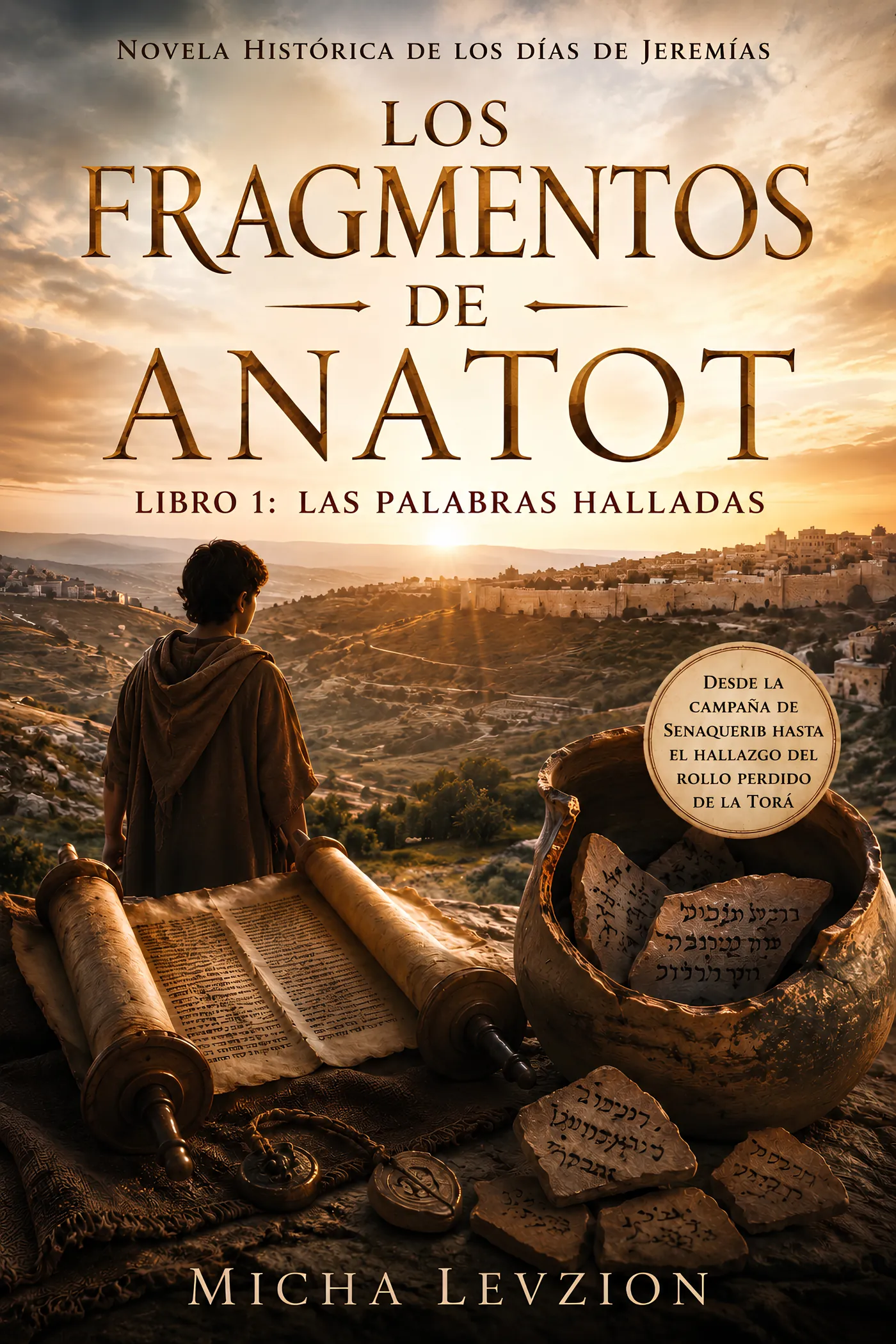 Portada: Los fragmentos de Anatot, Libro 1, Las palabras halladas, de Micha Levzion